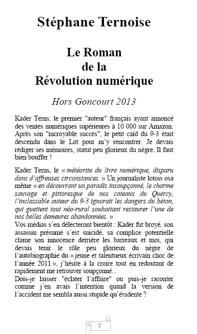 prsentation du roman de la rvolution numrique